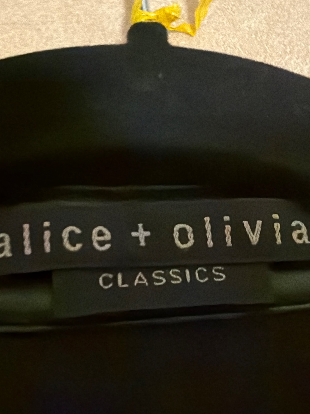 Alice + Olivia Black vegan leather women’s top